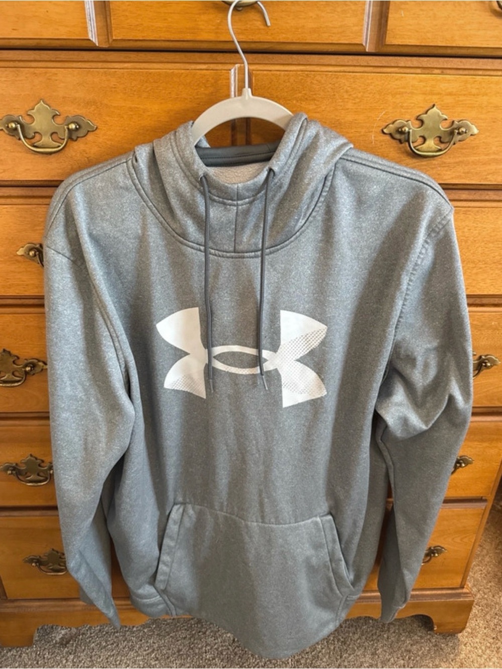 Under Armour Gray Logo Pullover Hoodie